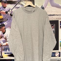 Vintage Nike Men’s Medium Mock Neck Mini Swoosh Long Sleeve Shirt Men’s Size XL  