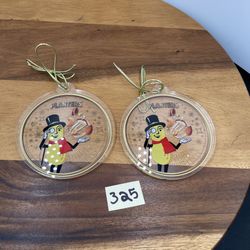 2 VNTG Planter Peanut Ornaments