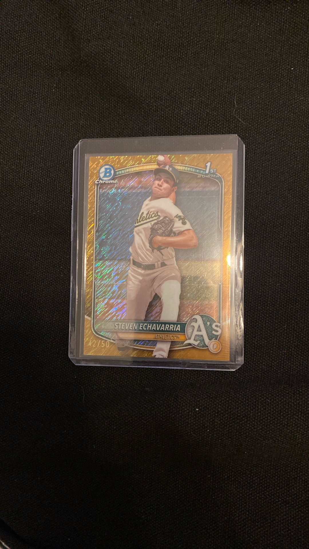 2025 Bowman Chrome Steven Echavarria Gold Shimmer /50 BCP-73 1st
