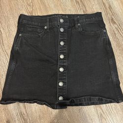 Black Jean Skirt