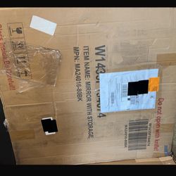 31.5 in. W x 31.5 in. H Round Metal Medicine Cabinet with Mirror in Matte Black, 2-Adjustable Glass Shelves