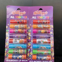 Kellogg’s All Together Cereal 8 pack Assorted Variety Flavored Lip Balms .12oz