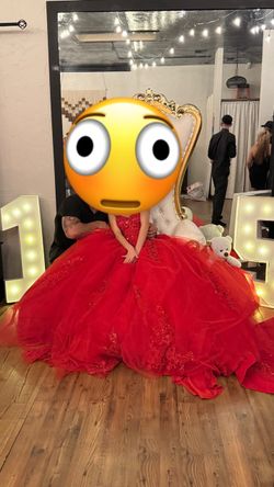 Red quinceanera dress