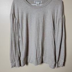 NWT Cut & Paste Long Sleeve shirt Oatmeal Size L