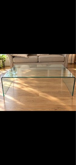 Glass coffee table & two end tables
