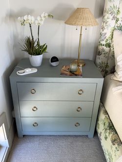 Serena & Lily Driftwave Chest in Coastel Blue with brass pulls
