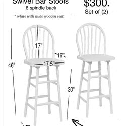 2 bar stools that swivel $200. obo
