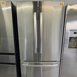 WHIRLPOOL 33” FRENCH DOOR REFRIGERATOR 