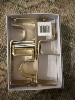 NONO Gold Bracket - Curtain Rod Bracket Attachment (Gold Set of 3)