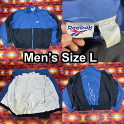 Vintage 90s Reebok Zip-Up Windbreaker Sportswear Athletic Running Jacket Large