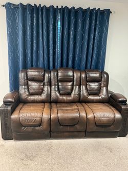 Leather Reclining sofa set