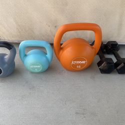 Dumbbell And Kettle Bell Bundle Gym Weights 