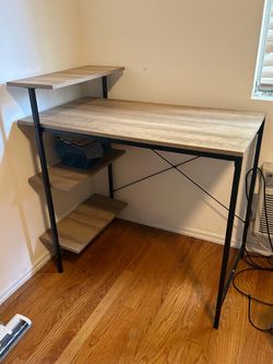 Desk with Shelves