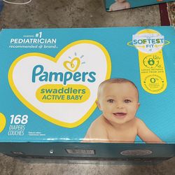 SIZE 3 Pampers Swaddlers 168 count