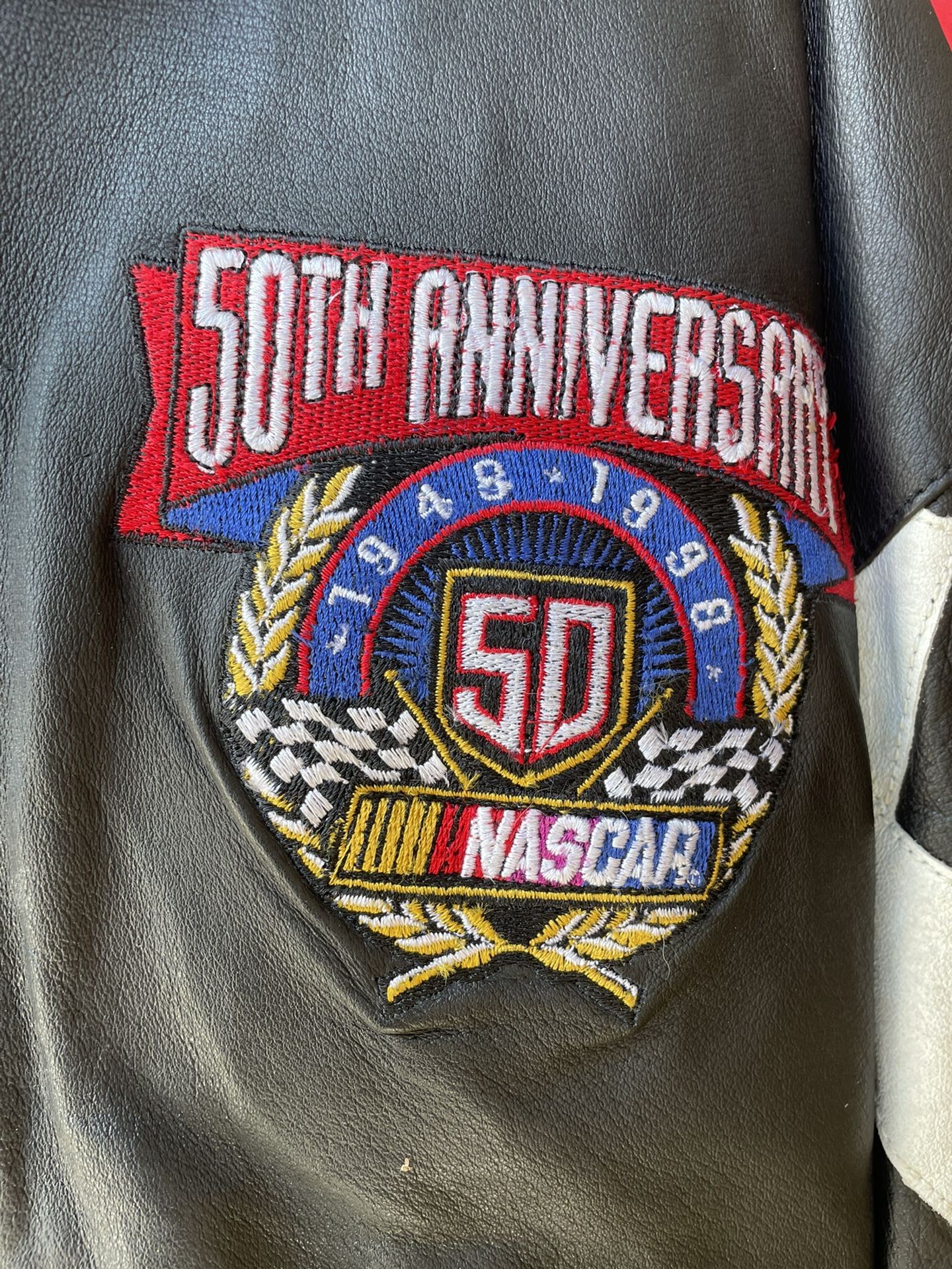 “Leather Racing Jacket NASCAR 50th Anniversary “