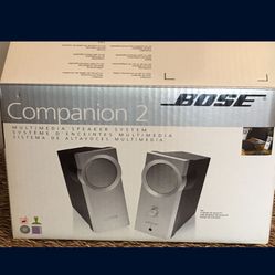 SPEAKERS::::BOSE COMPANION II (2) MULTIMEDIA SPEAKERS/BRAND NEW/IN ORIGINAL PACKAGING 