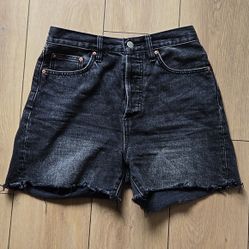 Denim Forum The Yoko Hi rise Mid thigh Denim Short size 27