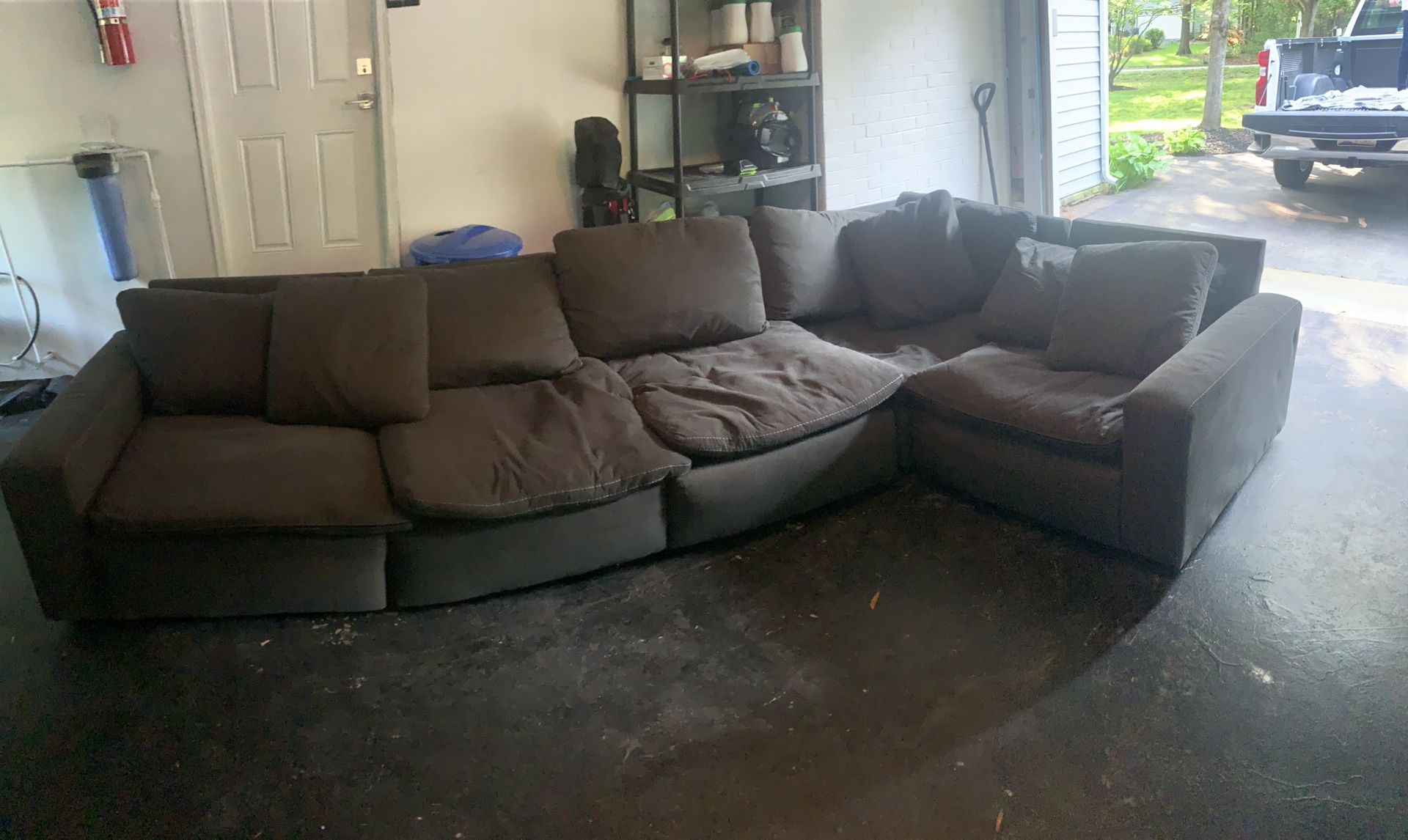 Gray L Shaped Couch