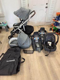 Uppababy Vista 2 Stroller, Car Seat, Bassinet