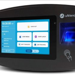 uAttend JR2000 Biometric Fingerprint, RFID, PIN Time Clock for Small Business