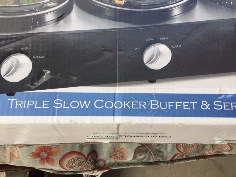 Sensio Bella Tripple 1.5 Qt Slow Cooker Buffet Server Catering New -  appliances - by owner - sale - craigslist