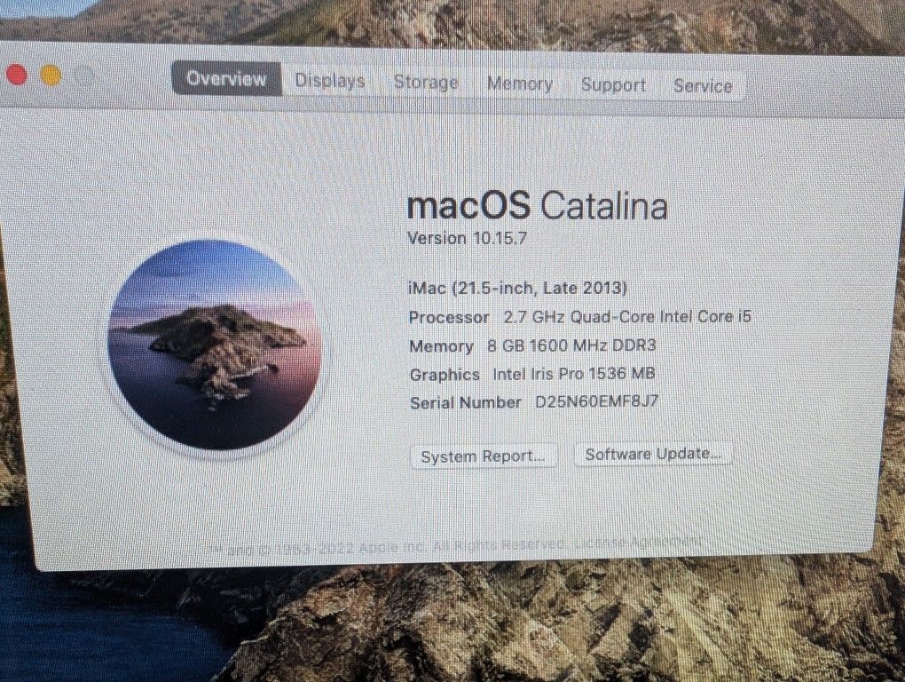 21.5" iMac, I5, Late 2013