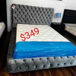 Queen / King Size Bed Frame  - Mattress Sold Separately 