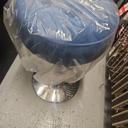 Blue. Stools Metal. Base