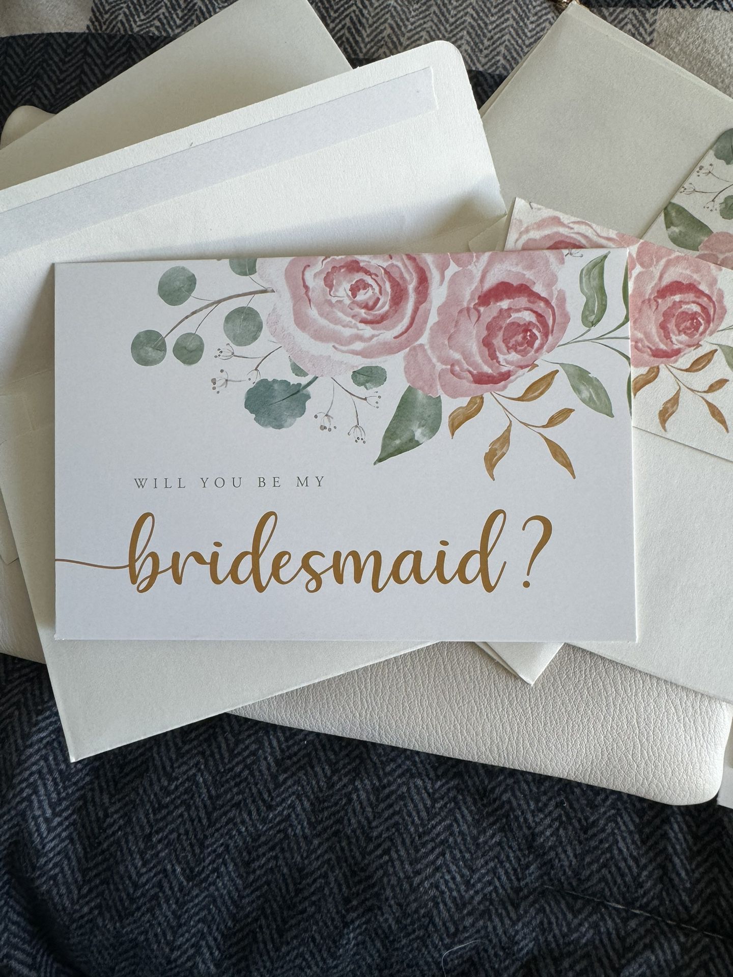 7 Bridesmaids Proposal Cards With Envelopes ( Moving)