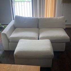 White Couch + ottoman