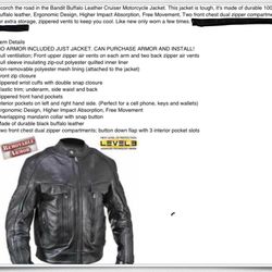 Motorcycle Buffalo leather Jacket