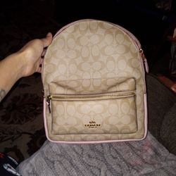 Pink Coach Backpack 