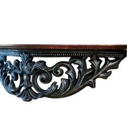 Vintage Ornate Resin Floating Wall Shelf 