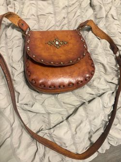 Preppy Leather Tooled Purse