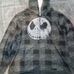 Original Disney Men's XL Jack Skeleton Zip-Up Hoodie