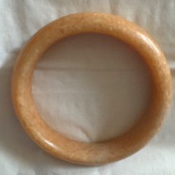 ORANGE JADE BANGLE 80mm- 57mm