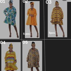 African Print Shirt Dress with Pockets