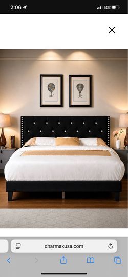 BRAND NEW BLACK QUEEN SIZE BED FRAME WITH NEw MATTRESS/FAST DELIVERY