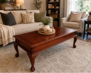 Wood coffee table