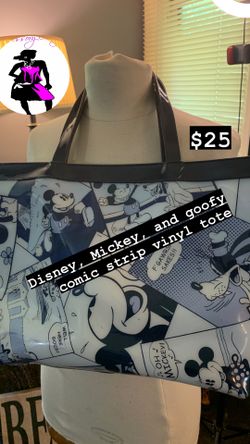 Disney Mickey and Goofy Vinyl Tote 