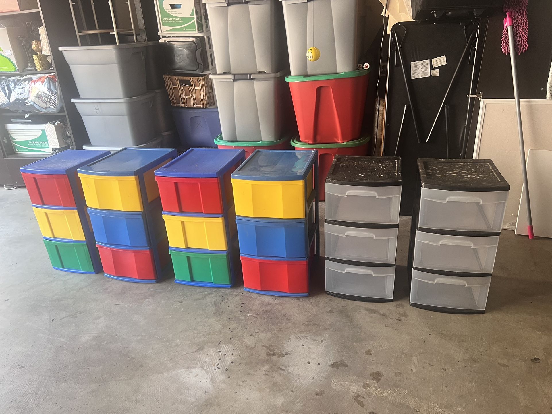 3 Drawer Medium Plastic Cart 6 Units