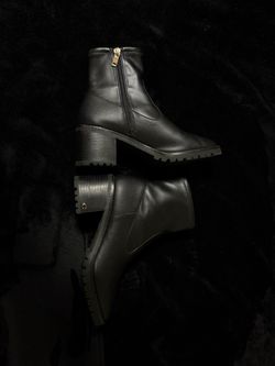 Coach Black Leather Ankle Boots
