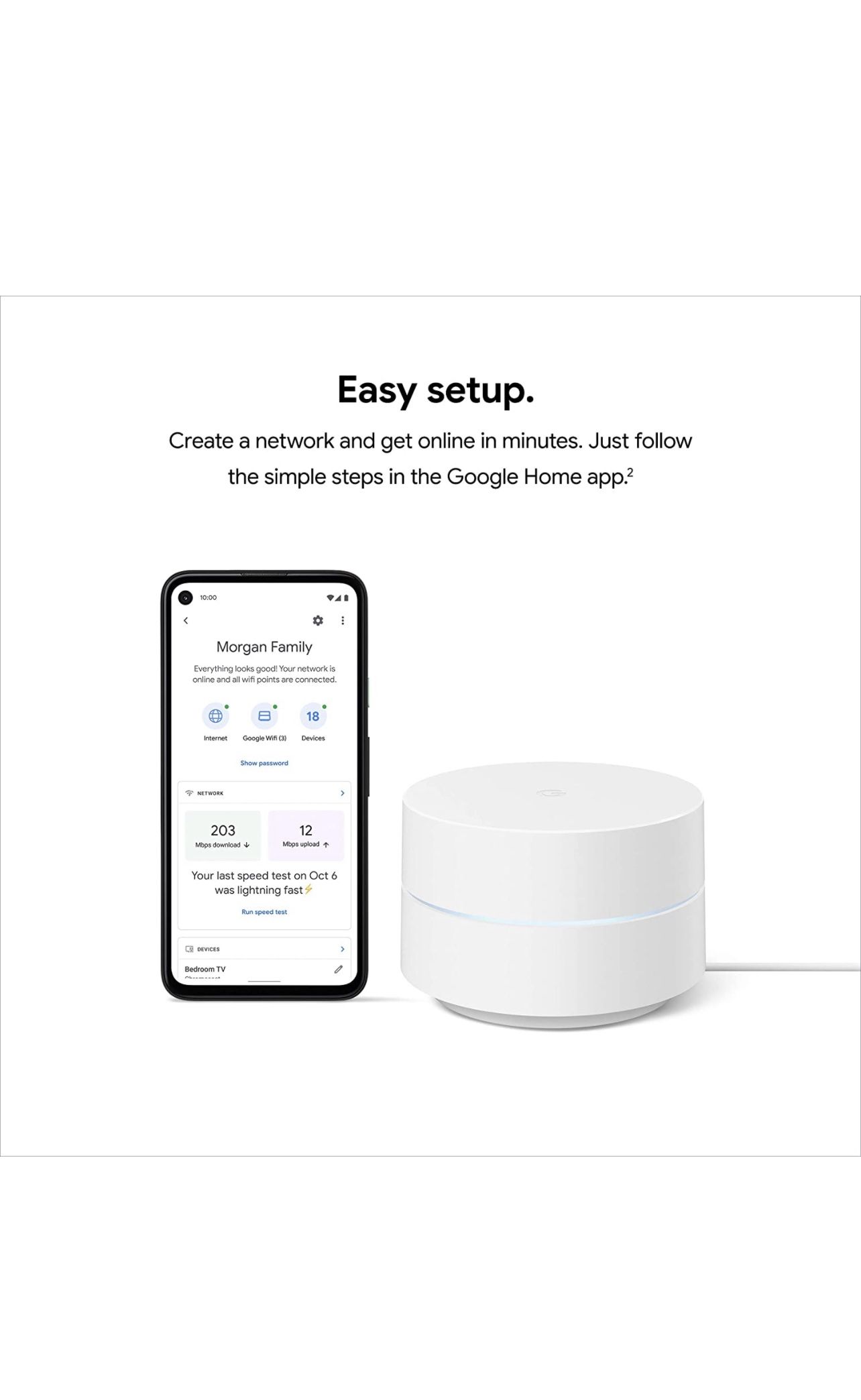Google Wifi AC1200 Mesh WiFi System Wifi Router 1500 Sq Ft google-wifi-ac1200-mesh-wifi-system-wifi-router-1500-sq-ft