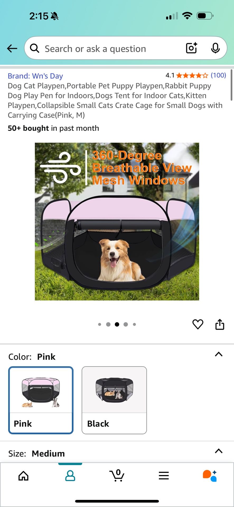 Pink Dog Playpen