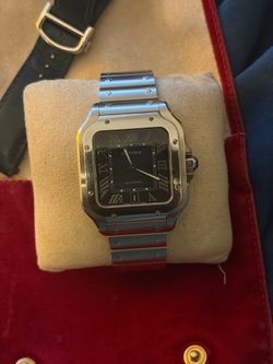 Cartier Santos de Cartier — Stainless Steel, Blue Dial, 40mm