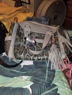 Aimee Kestenberg Snakeskin Print Satchel Bag