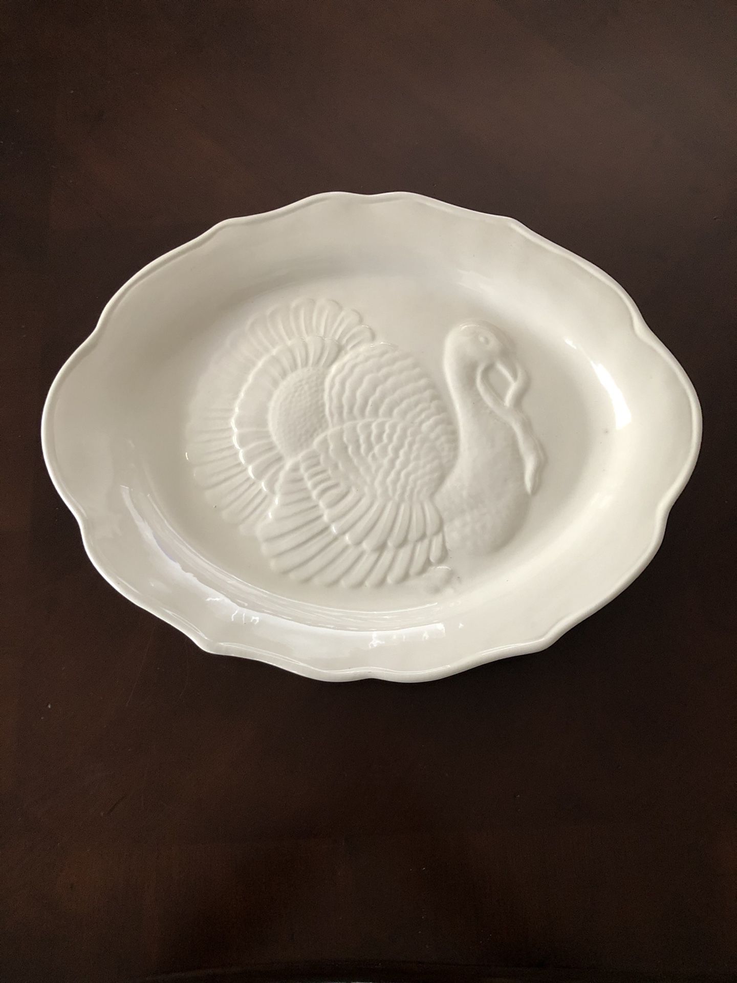 Platter- Vintage Turkey Platter Serving Dish