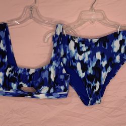 Blue Printed Bikini 