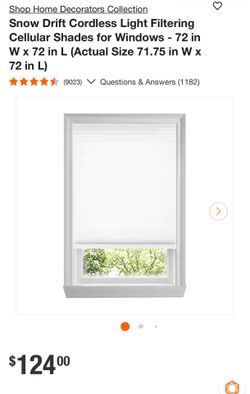 72 x 72 cordless white blinds