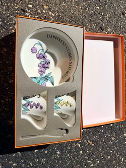 Floral Porcelain Tea Cup and Saucer Set